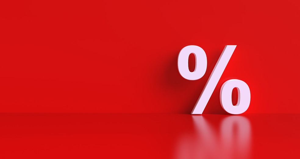 porcentagem vermelho juros — Foto: Getty Images